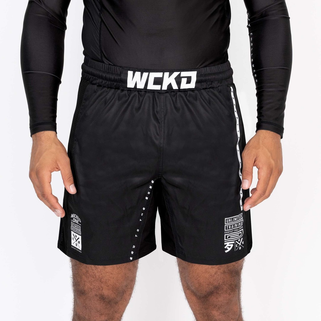 Wicked One Fight Shorts Eager Track, Schwarz 2