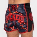 Wicked One Muay Thai Shorts Magma, Schwarz-Rot 6