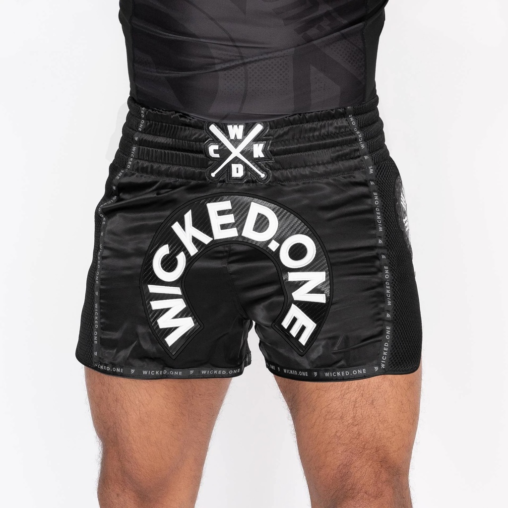 Wicked One Muay Thai Shorts Herd, Schwarz 3