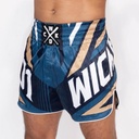 Wicked One Muay Thai Shorts District, Blau-Gold 3