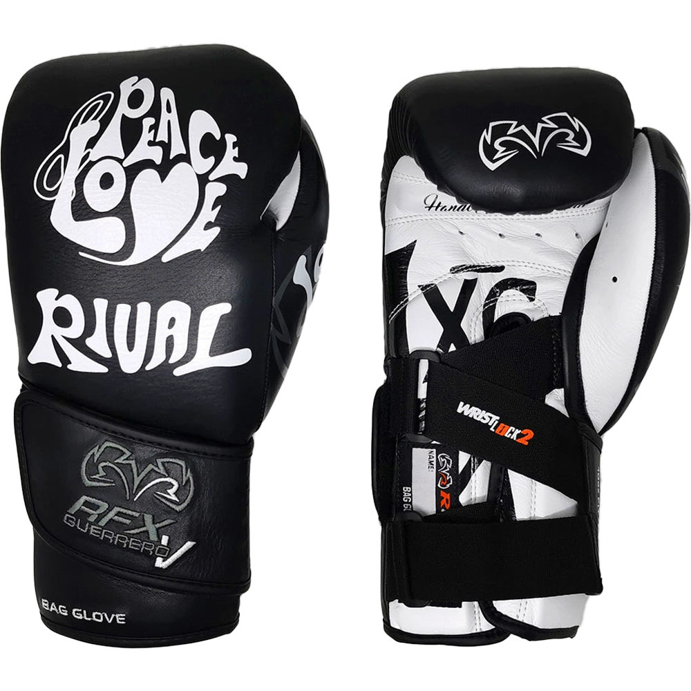 Rival RFX-Guerrero-V HDE-F Bag Gloves LOMA Peace &amp; Love Edition 10oz, Black