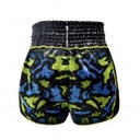 Twins Muay Thai Shorts Atlas, Schwarz-Blau-Gelb 3