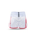 Twins X Booster Muay Thai Shorts No.8, Weiß-Rot 2