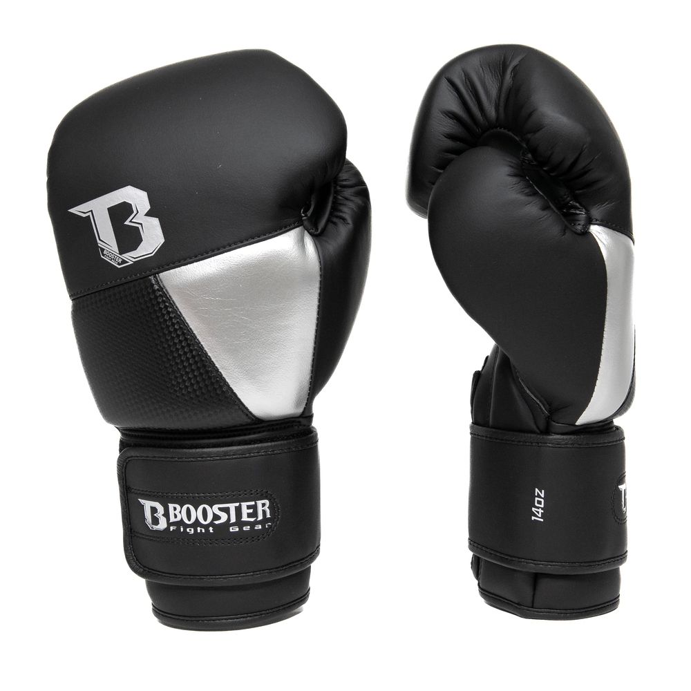 Booster Boxhandschuhe XXX, Schwarz-Silber 7