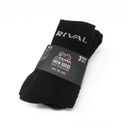 Rival Socken Crew 3-er Pack, Schwarz 3