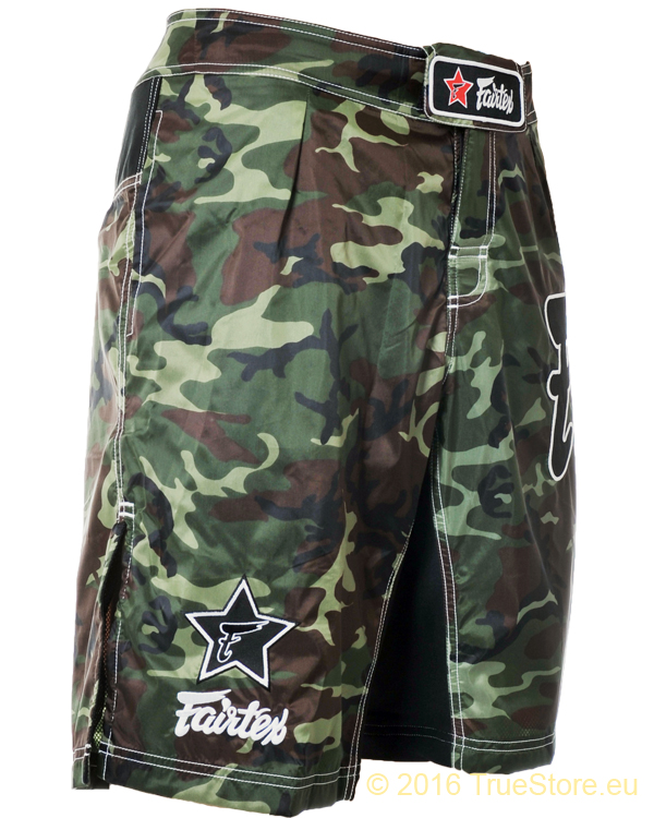 Fairtex Fight Shorts AB7 Nylon Camo, Grün-Braun 2