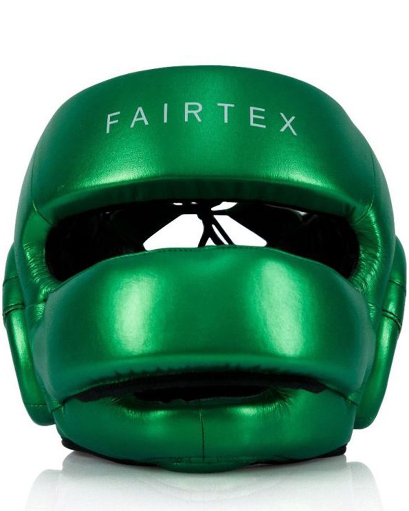 Fairtex Kopfschutz HG17 Pro Sparring Matallic, Grün 2