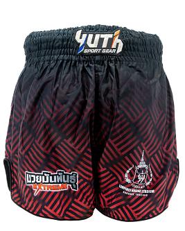 Fairtex Muay Thai Shorts Cresendo Red, Schwarz-Rot 3