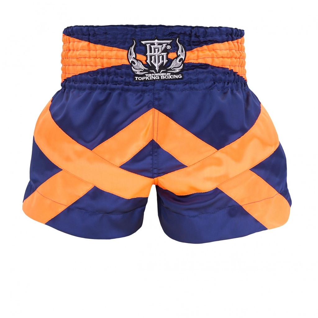 Top King Muay Thai Shorts TKTBS-242, Blau-Orange 4