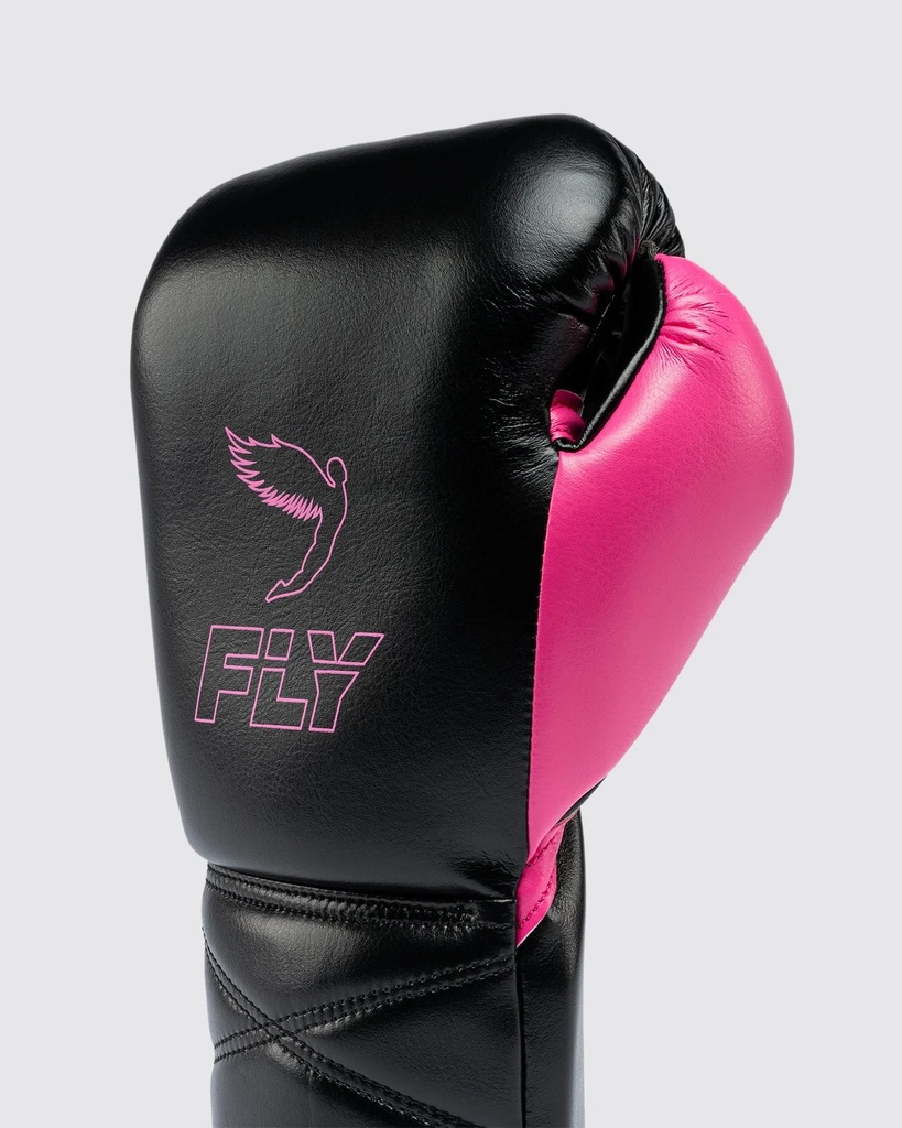 Fly Boxhandschuhe Superlace X, Schwarz-Pink 4