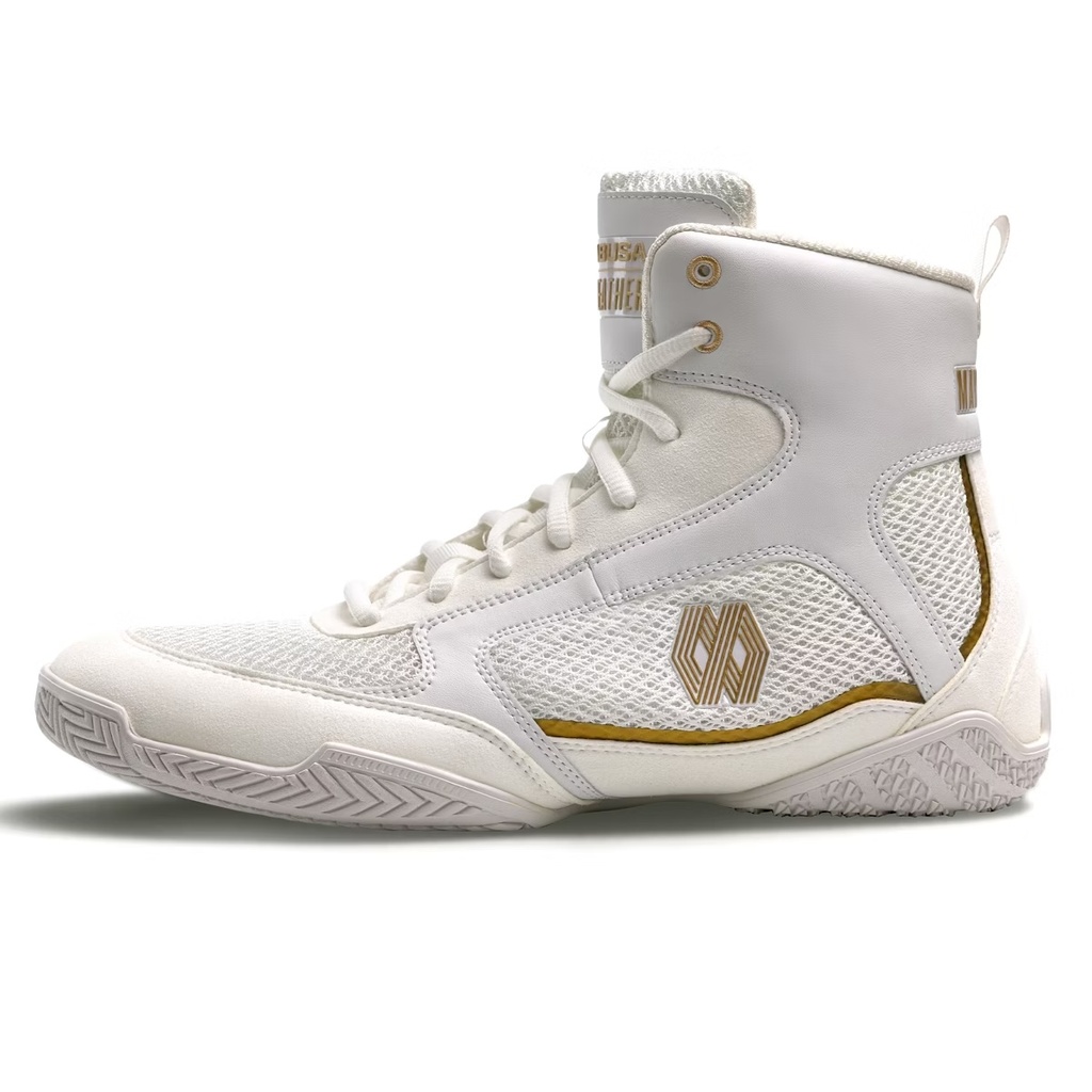 Hayabusa Boxschuhe Mayweather Champ, Weiß-Gold 3