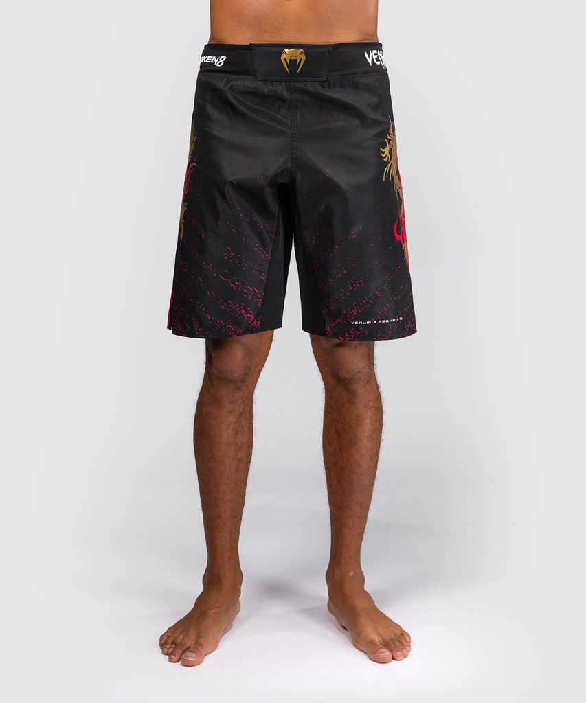 Venum Fight Shorts Tekken 8 Marshall Law, Schwarz-Rot-Gold