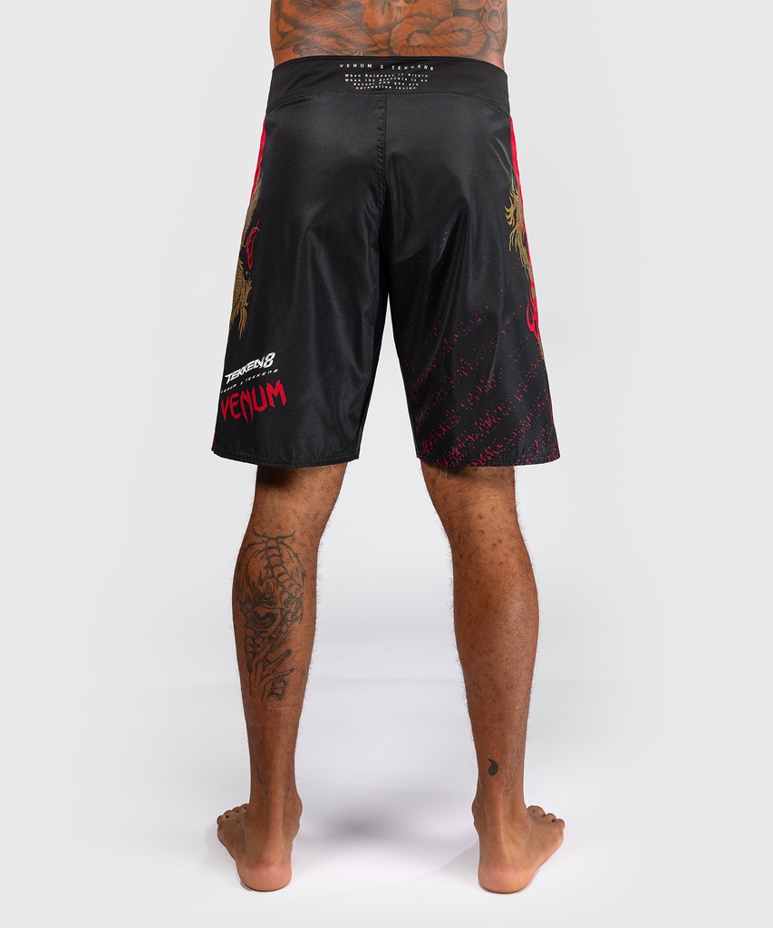 Venum Fight Shorts Tekken 8 Marshall Law, Schwarz-Rot-Gold