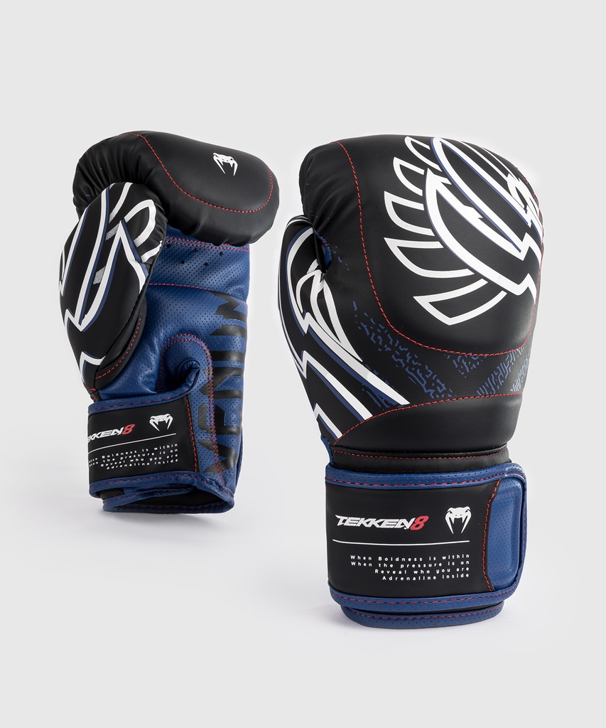 Venum Boxhandschuhe X Tekken 8 Jin Kazama, Blau-Schwarz 2