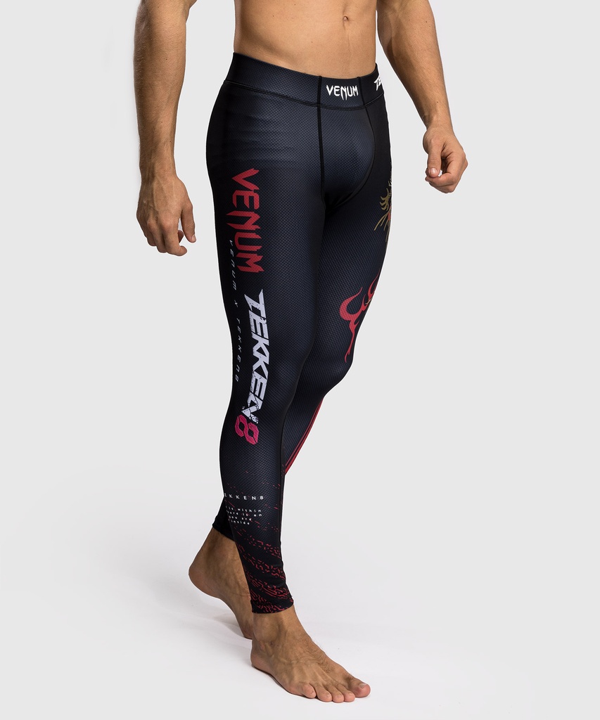 Venum Compression Pants X Tekken 8 Marshall Low, Schwarz-Rot 5