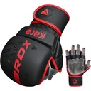 RDX MMA Handschuhe Sparring F6 Kara, Schwarz-Rot 2