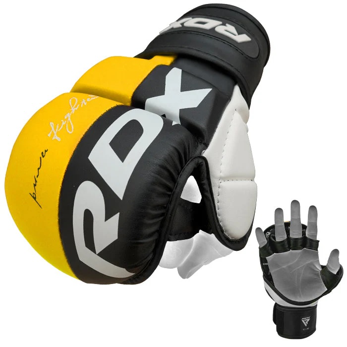 RDX MMA Handschuhe Sparring T6, Schwarz-Gelb 2