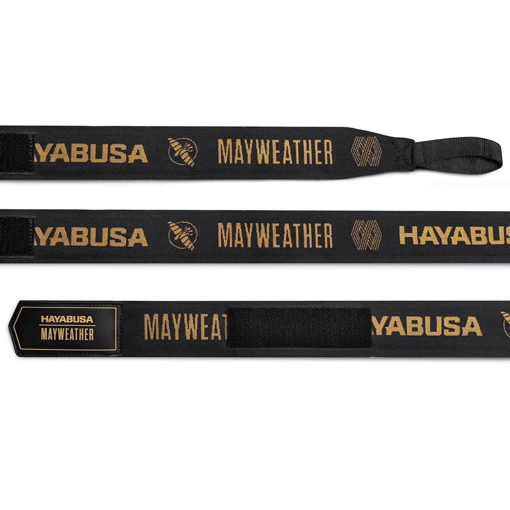 Hayabusa Boxbandagen Mayweather Deluxe 4,5m unelastisch, Schwarz-Gold 2