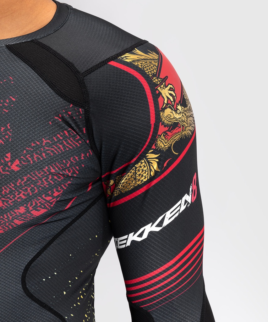 Venum Rash Guard X Tekken 8 Marshall Low, Schwarz-Rot 6