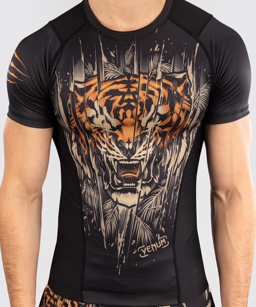 Venum Rash Guard Tiger, Schwarz 5