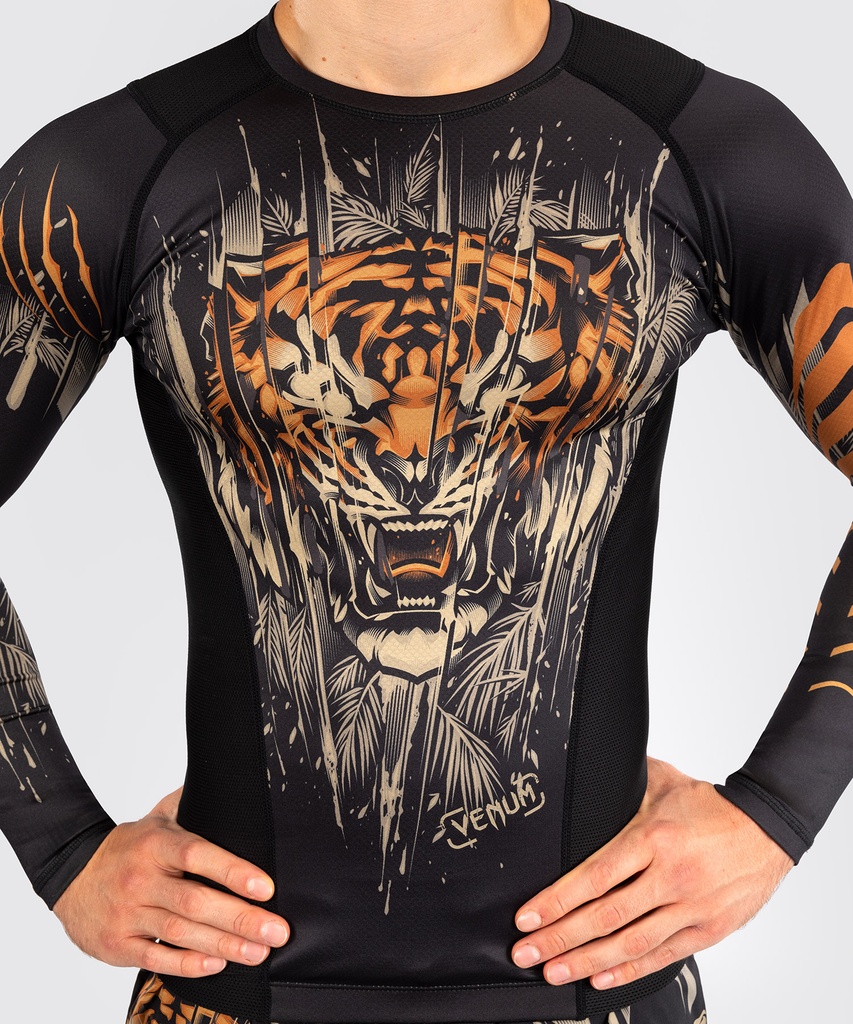 Venum Rash Guard Tiger, Schwarz 5