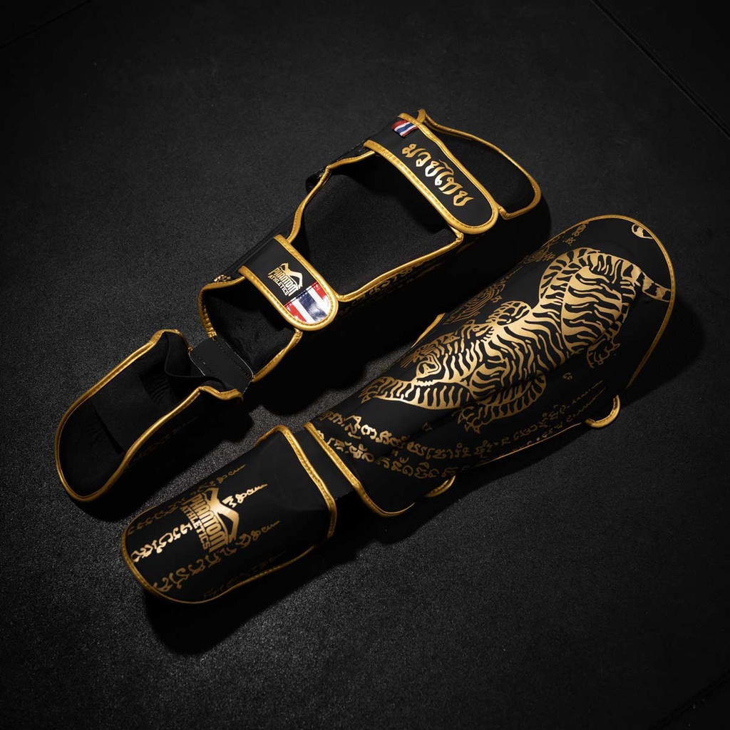 Phantom Schienbeinschoner Muay Thai LE, Schwarz-Gold 2