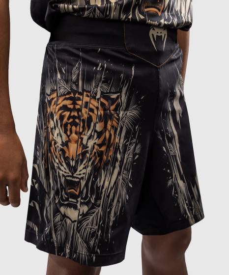 Venum Fight Shorts Tiger Kids, Schwarz-Orange