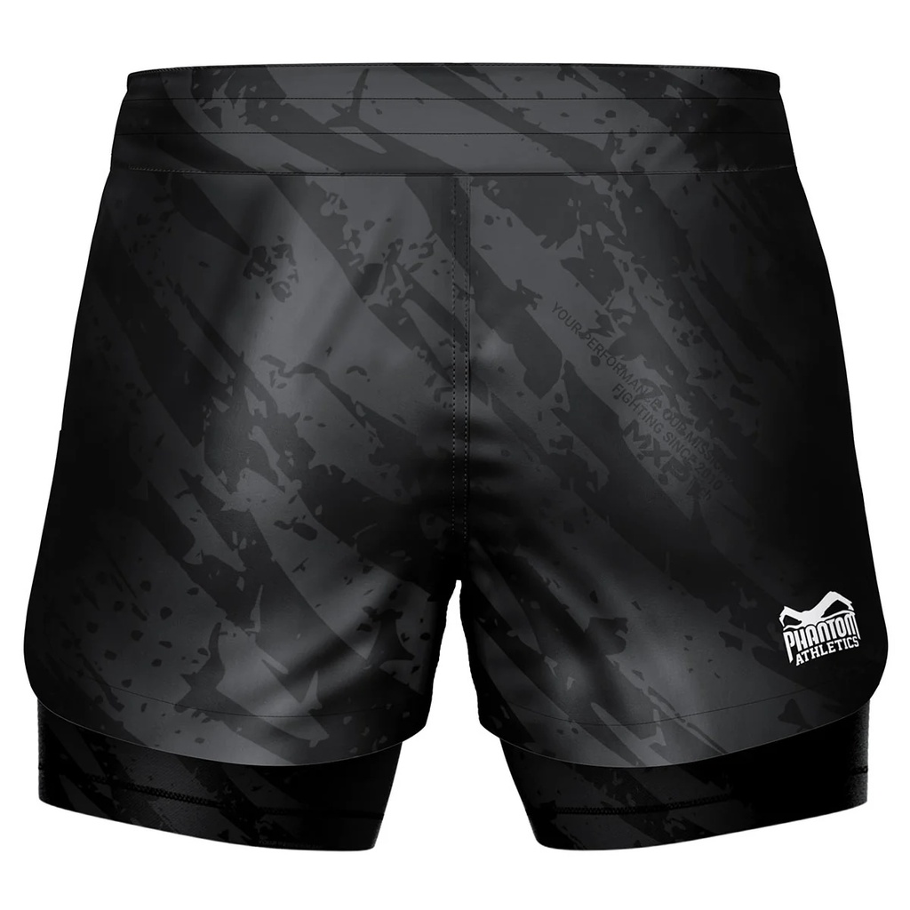 Phantom Fight Shorts Fusion 2in1 Camo Tiger, Schwarz-Grau 2