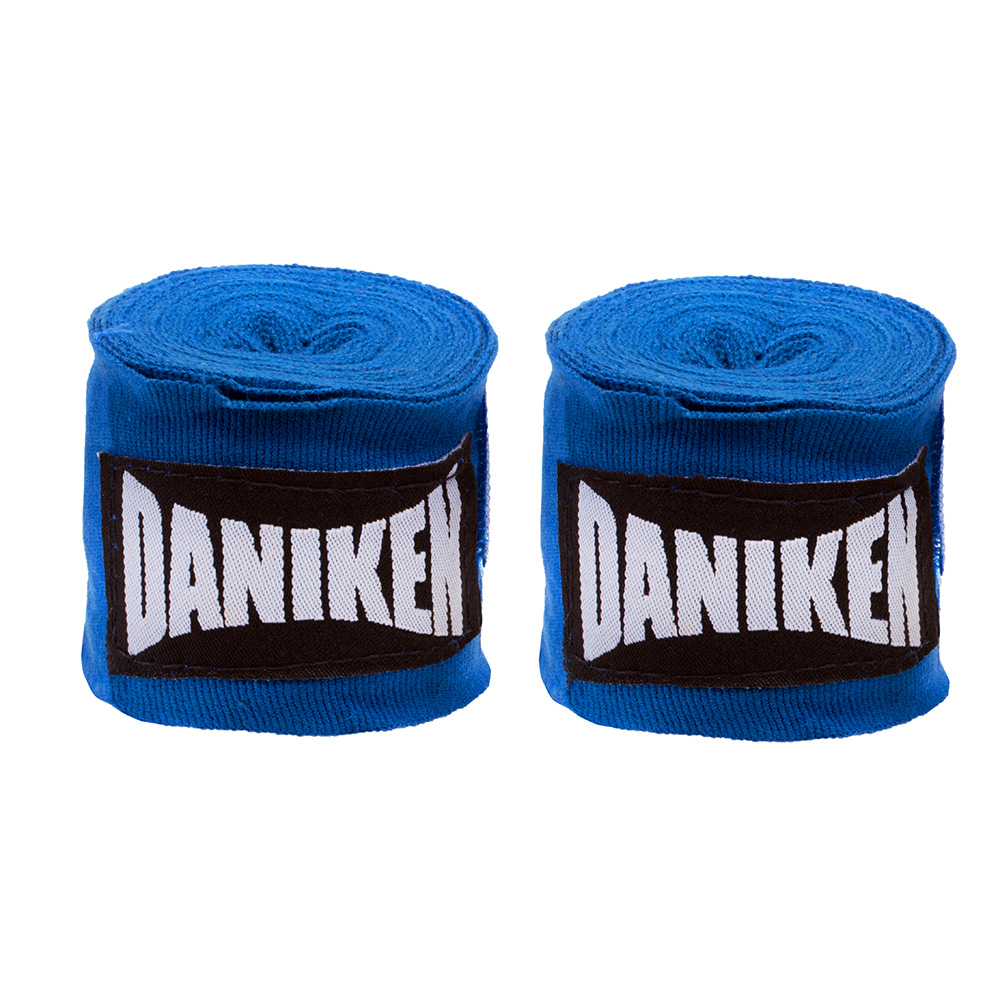 Daniken Boxbandagen 2,5m Halbelastisch, Blau