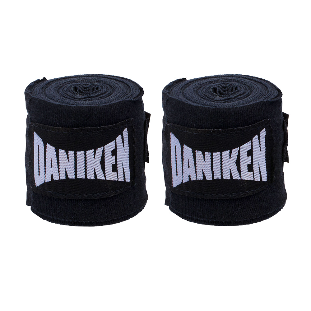 Daniken Hand Wraps 2.5m Semi-Elastic, Black