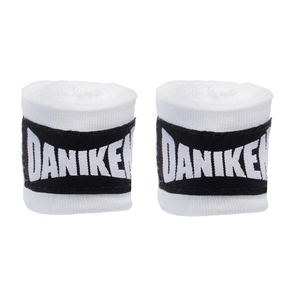 Daniken Hand Wraps 2.5m Semi-Elastic, White