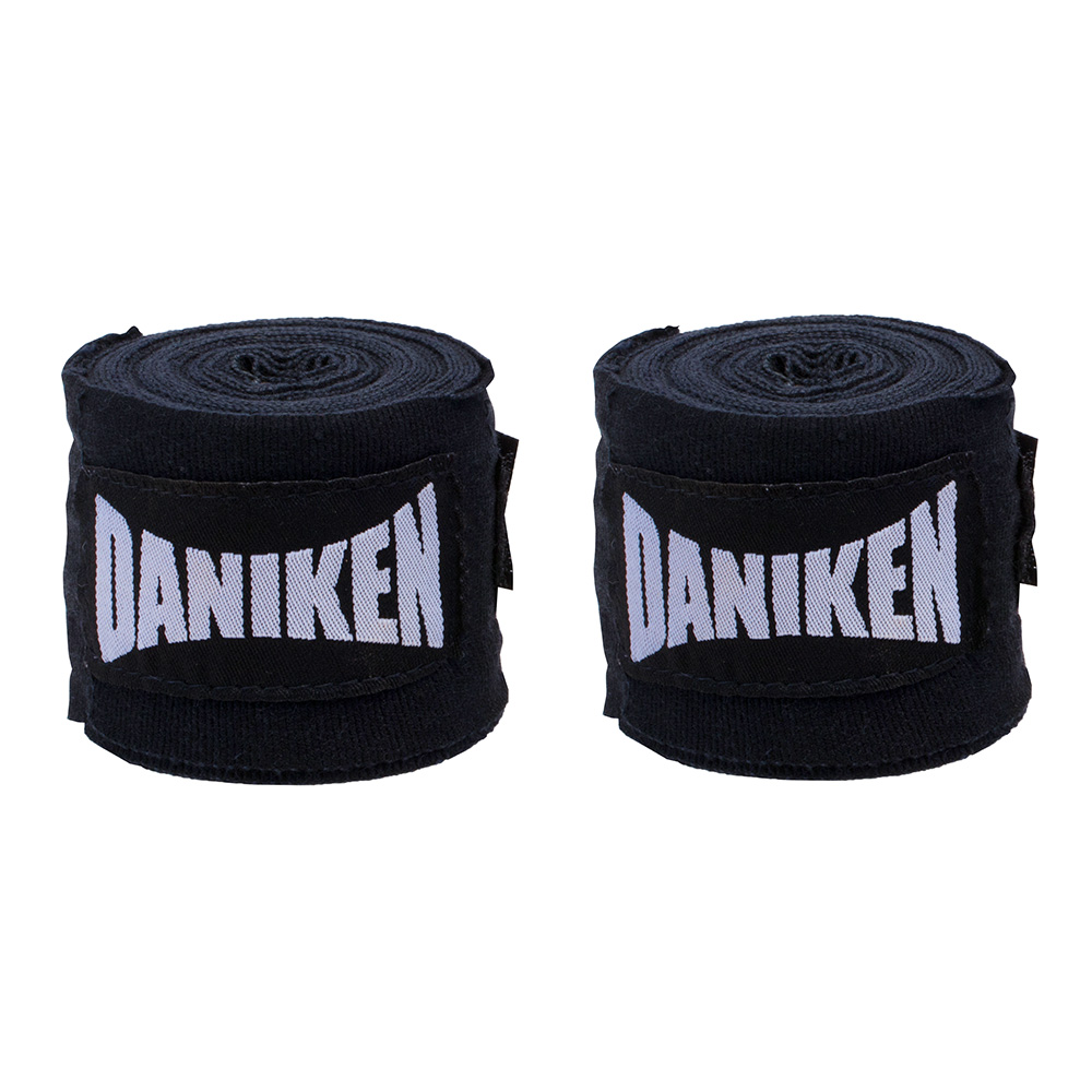 Daniken Hand Wraps 3.5m Semi-Elastic, Black