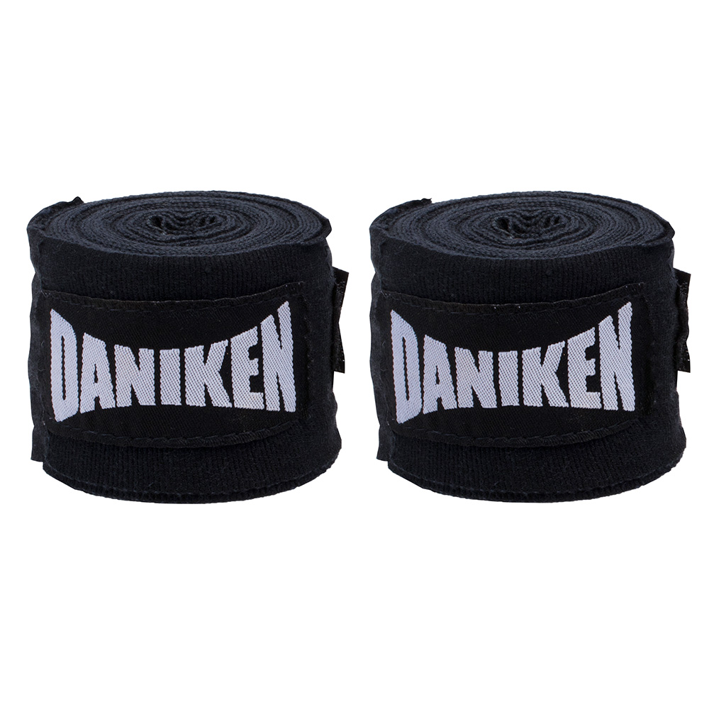 Daniken Hand Wraps 4.5m Semi-Elastic, Black