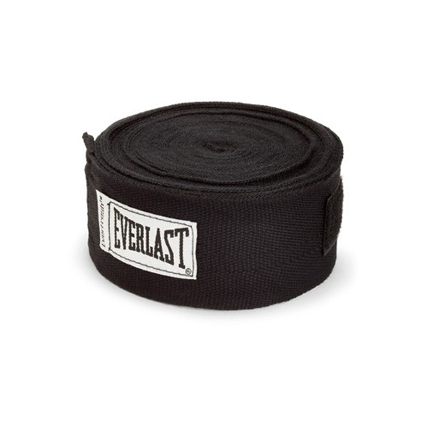 Everlast Boxbandagen 4,5m Halbelastisch, Schwarz