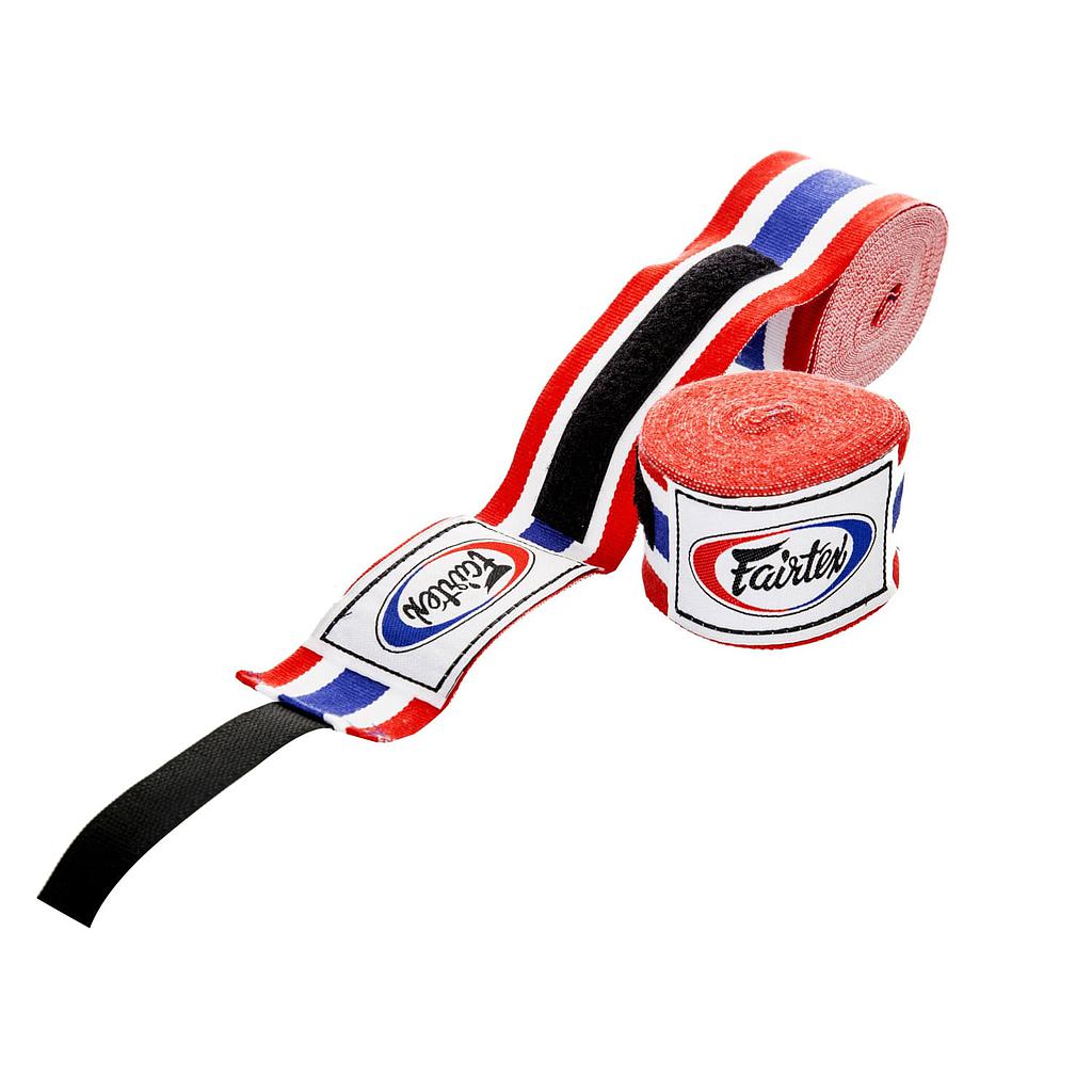 Fairtex Hand Wraps 4.5m Semi-Elastic, Red-Blue