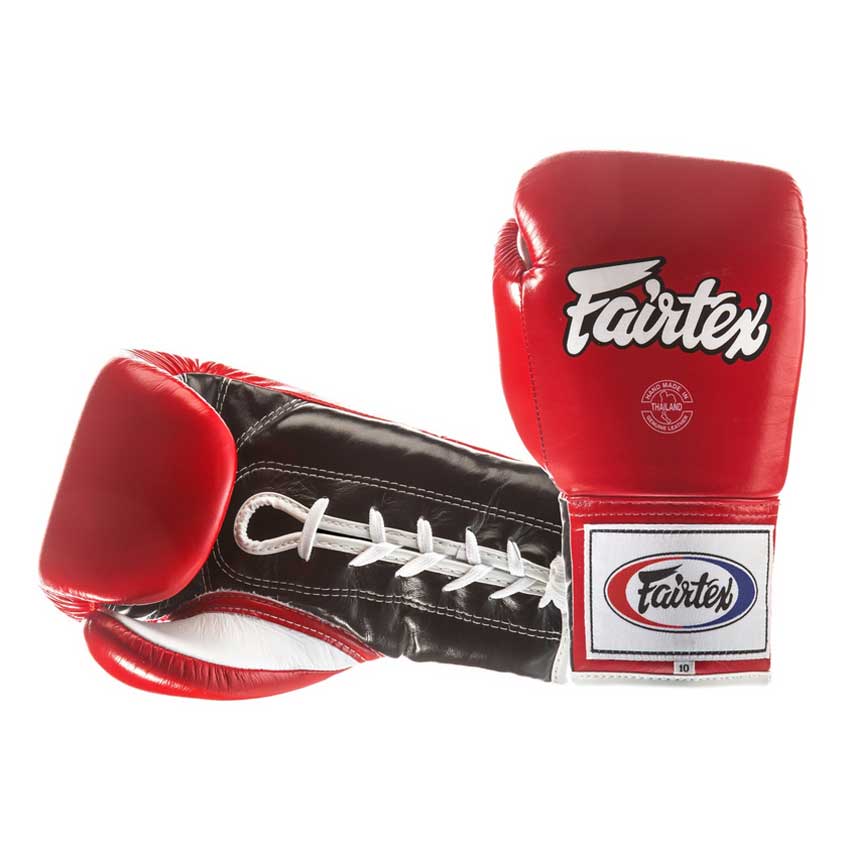 Fairtex Boxing Gloves BGL1 Laces, Red