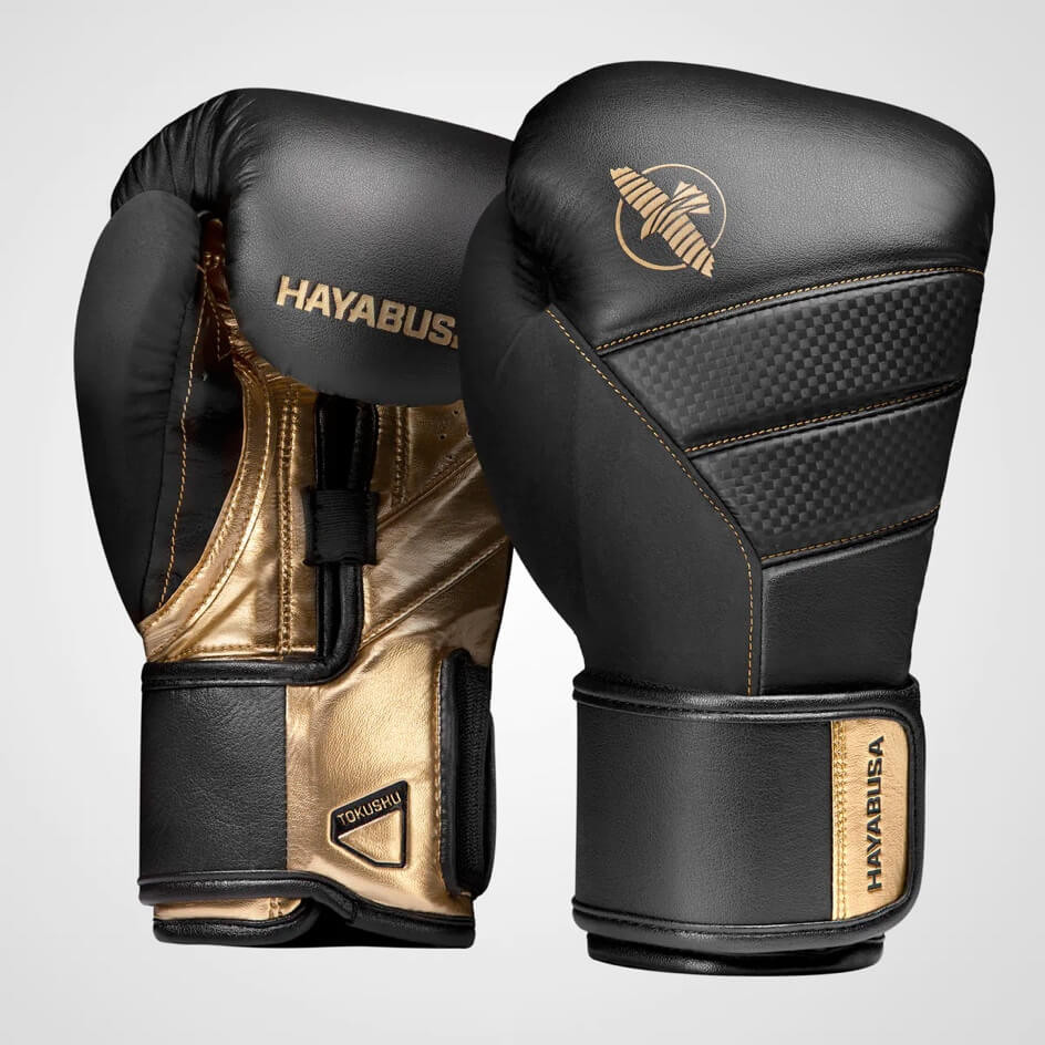 Hayabusa Boxhandschuhe T3, Schwarz-Gold