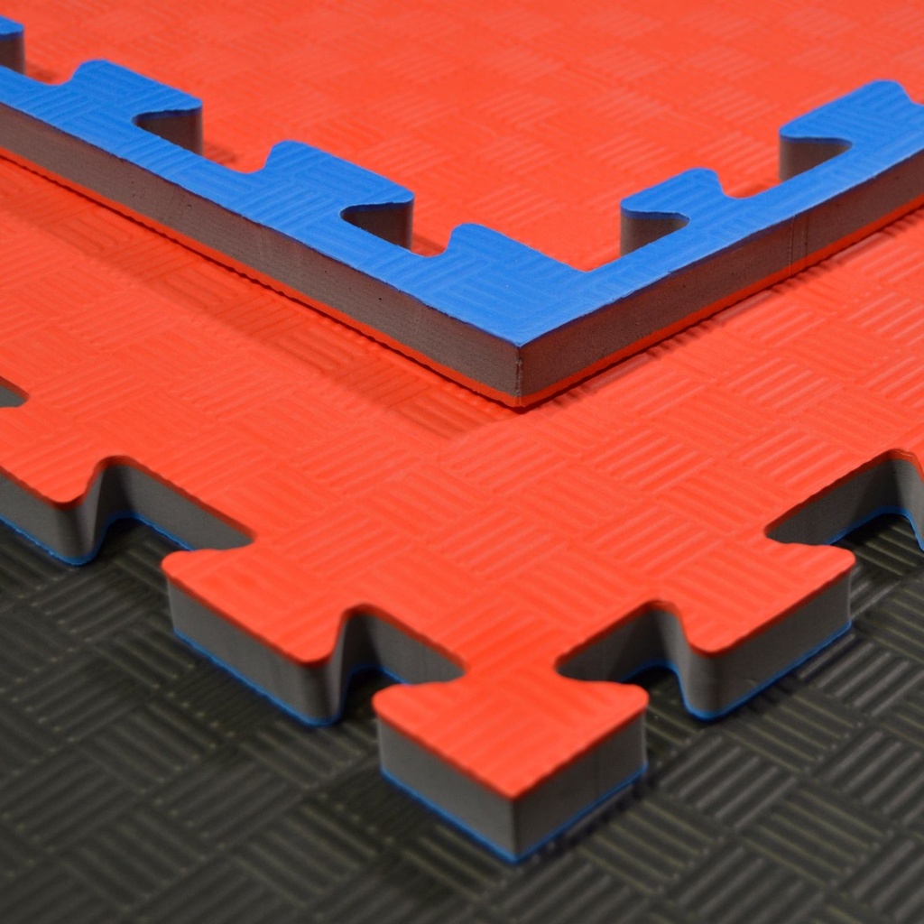 Martial Arts Mat Standup 2cm, Red-Blue