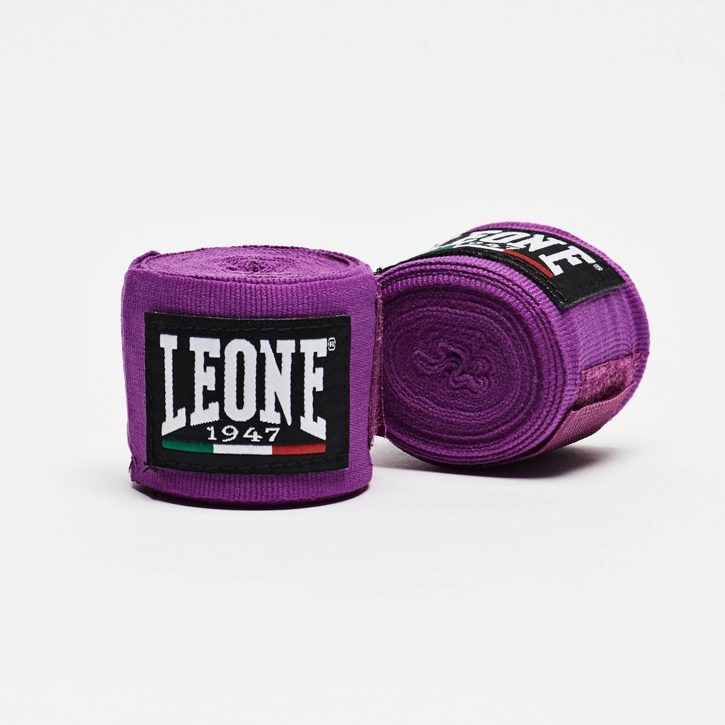 Leone Boxbandagen 3,5m Halbelastisch, Violett