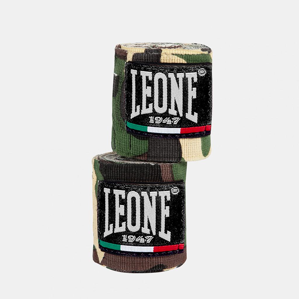 Leone Boxbandage 3,5m Halbelastisch, Camo-Grün