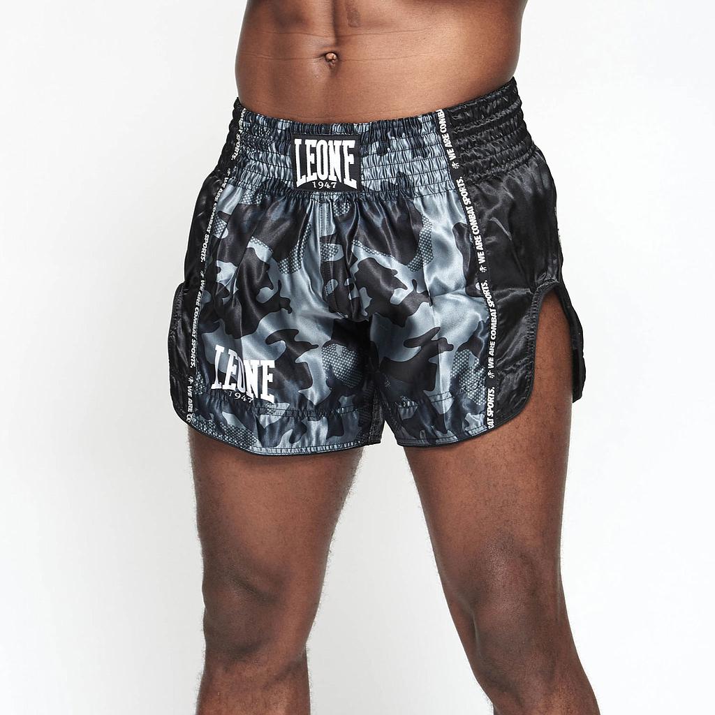 Leone Muay Thai Shorts Camo, Grau