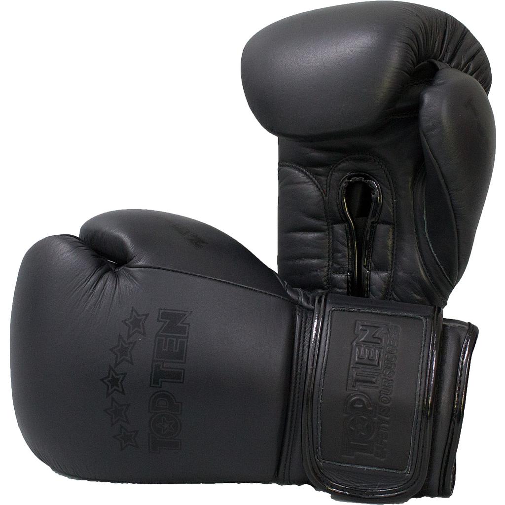 Top Ten Boxhandschuhe Black'n'Black, Schwarz