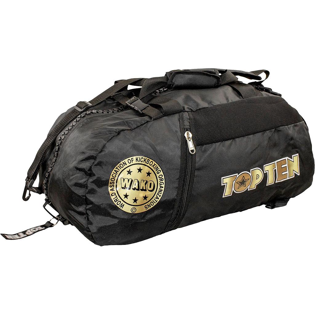 Top Ten Sporttasche/Rucksack WAKO L, Schwarz-Gold