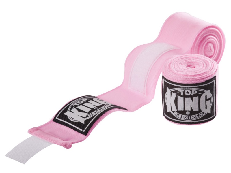 Top King Hand Wraps 4.5m Semi-Elastic, Pink