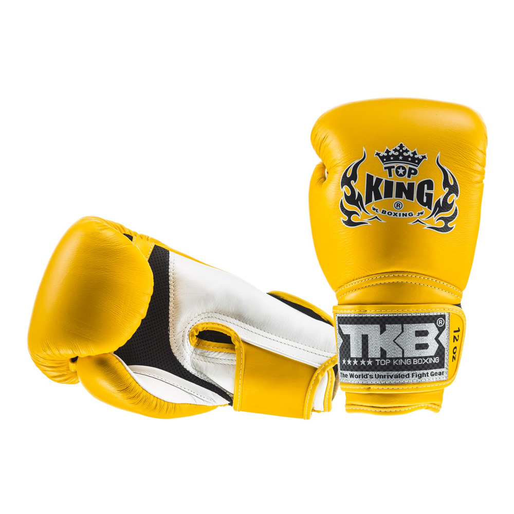 Top King Boxing Gloves Super Air, Yellow-White