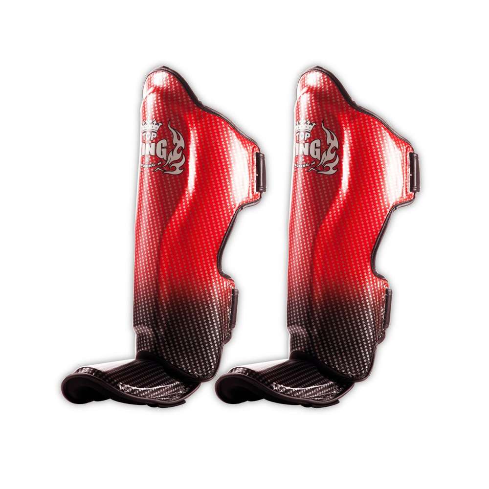 Top King Shin Guards Super Star, Red-Black