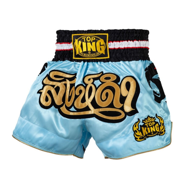 Top King Muay Thai Shorts TKTBS-045, Blau