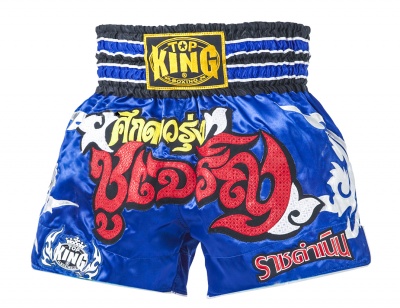 Top King Muay Thai Shorts TKTBS-074, Blau