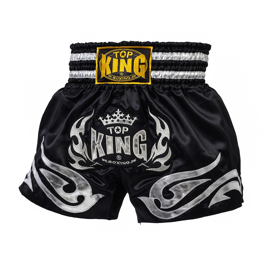 Top King Muay Thai Shorts TKTBS-094, Schwarz