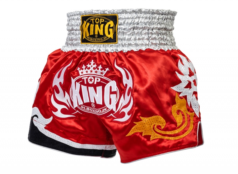 Top King Muay Thai Shorts TKTBS-097, Red